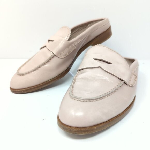 AGL Attilio Giusti Leombruni Stud Trim Penny Loafer Mule Pale Pink, Women's 6 - Picture 1 of 11